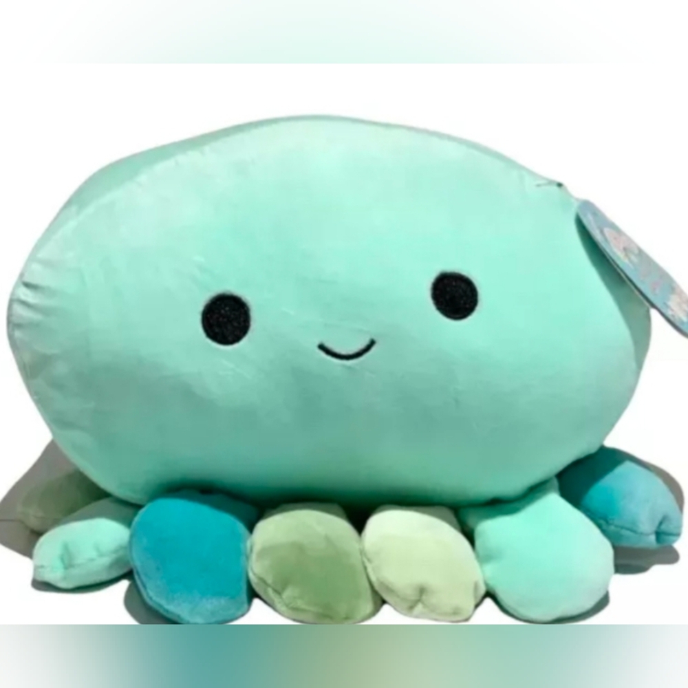 NWT RARE SQUISHMALLOW Olga Octopus 🐙 Large Stacking Pillow 12"/14"